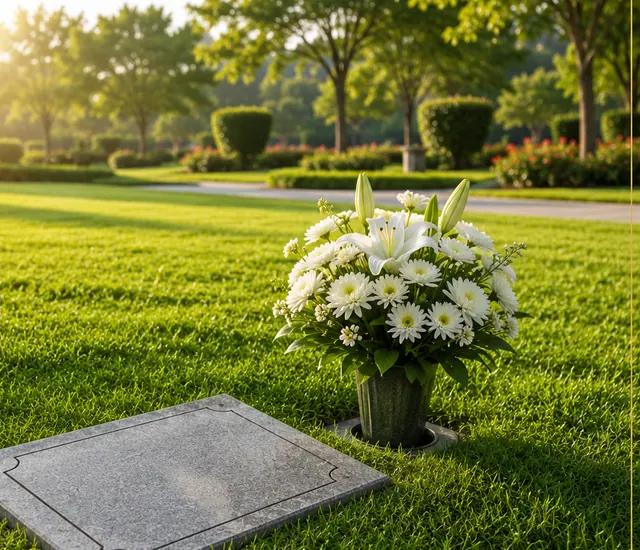 Prime garden lot at golden hour